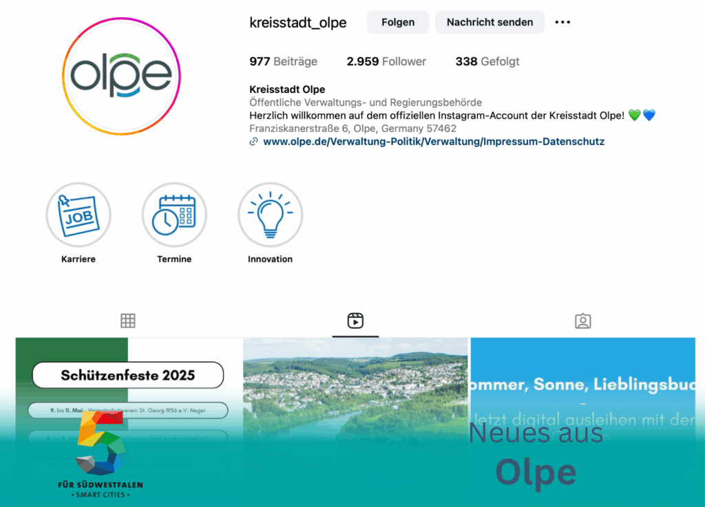 Hop or flop? Olpes Smart City gibt Einblicke auf Instagram 👀